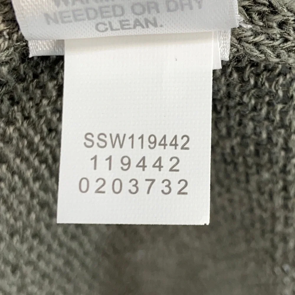 J Jill Moss Green Linen Blend Long Open Cardigan Sweater Womens Small‎ Petite